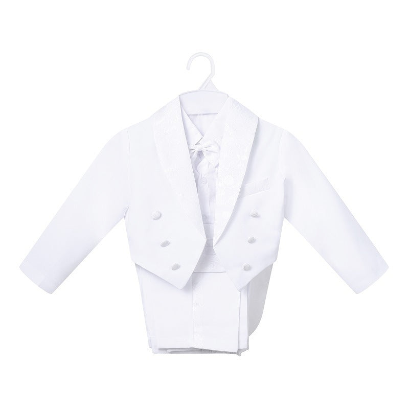 Tuxedo Girdle Dress One-year-old Baby Boy Suit Suit Flower Girl Dress