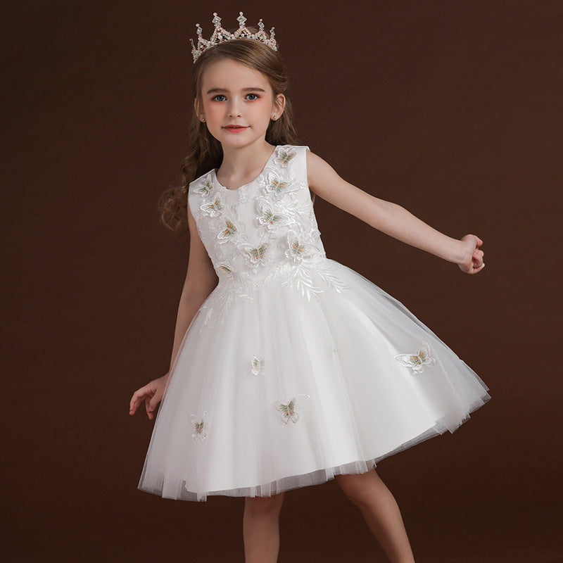 Carisa girls' dress children's mesh skirt