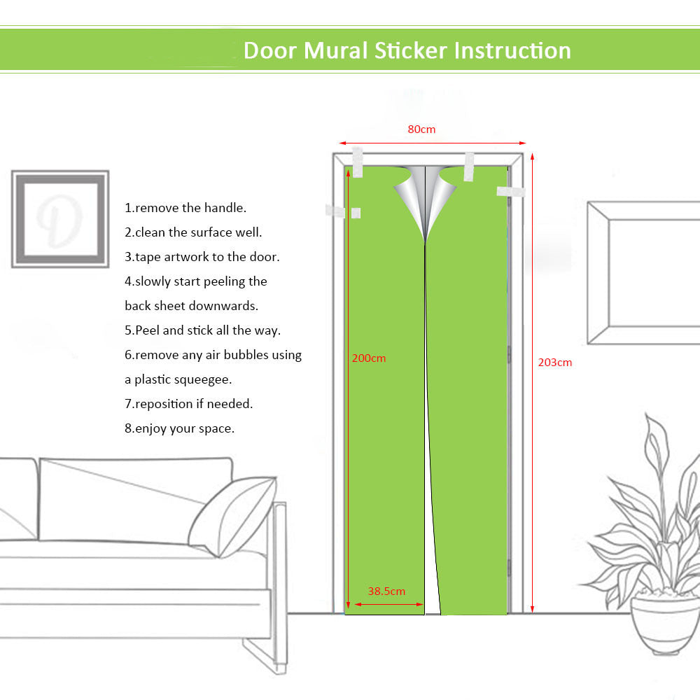 Plant Flower Creative 3d Three-dimensional Door Sticker