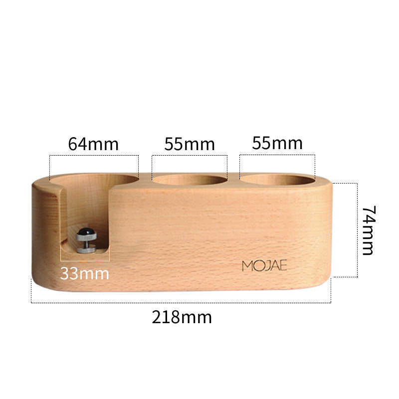 Solid Wood Coffee Press Powder Seat Filling And Pressing Base Handle Support Frame