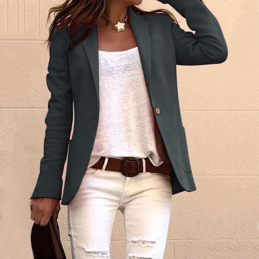 Candy-colored long-sleeved suit