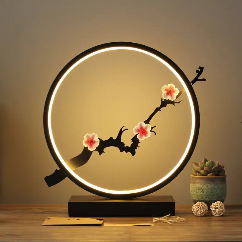 New Chinese Style Table Lamp Bedroom Bedside Lamp Retro Zen