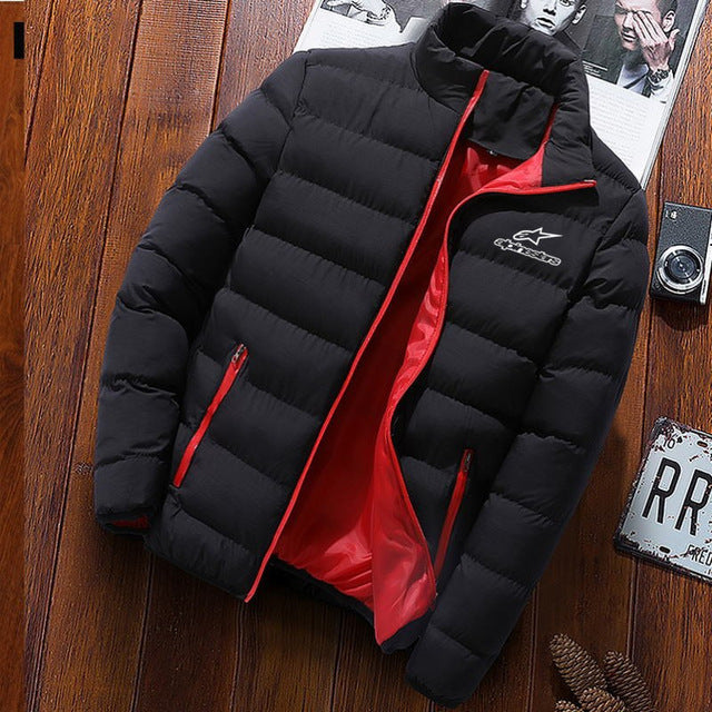 Winter stars jacket men's fashion stand collar