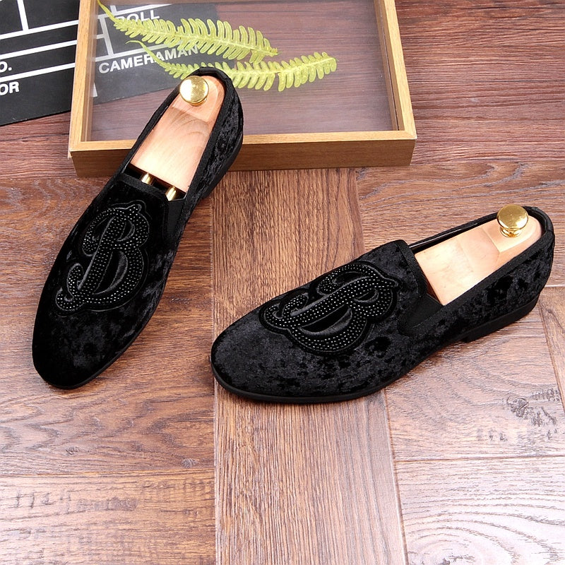 Personalized Leather Shoes Men's Korean Version Of Peas Shoes With A Kick