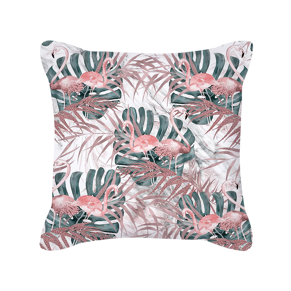 Nordic Style Rose Gold Pink Geometric Square Pillow Cushion Cover
