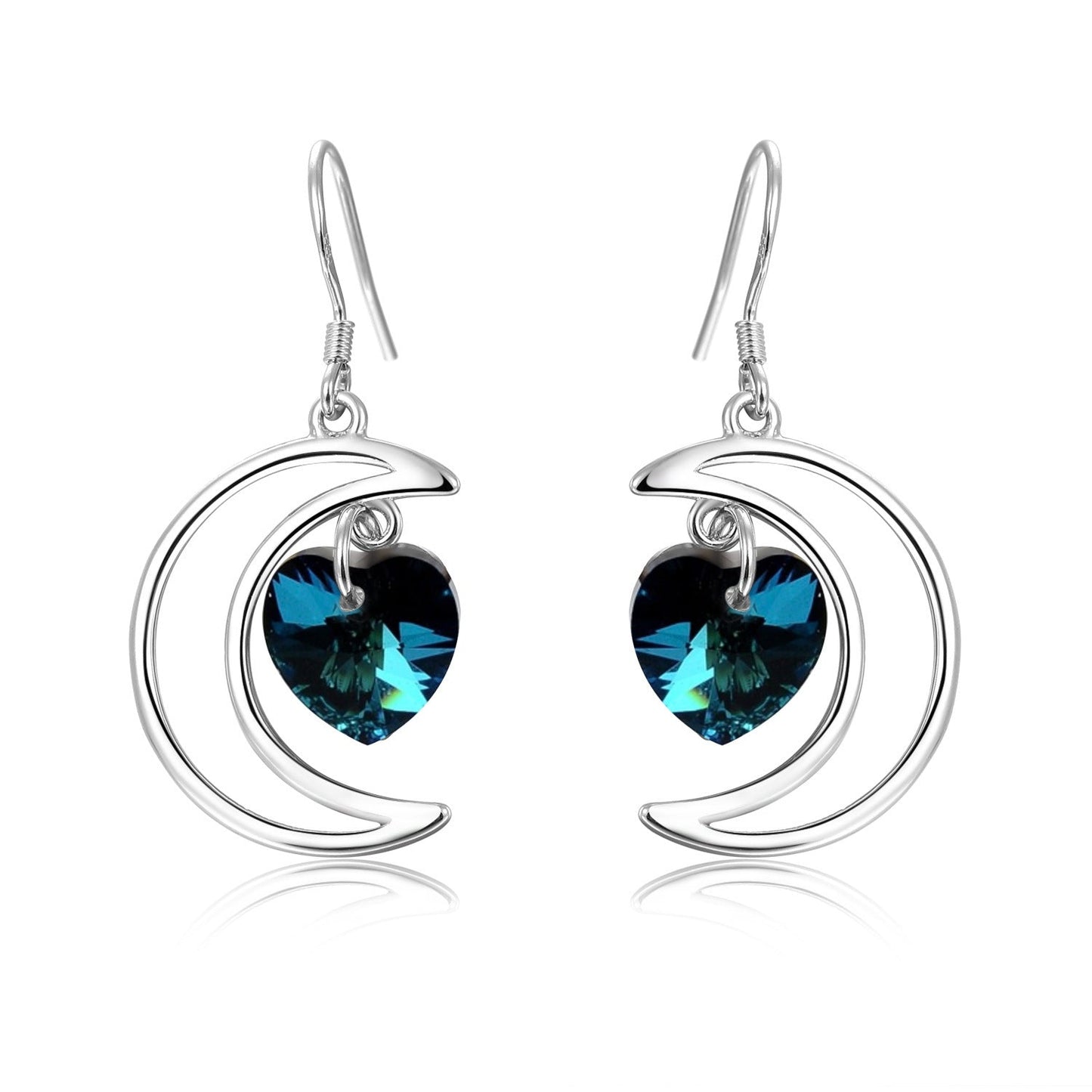HuiSept Silver Earrings 925 Jewelry Heart-shape