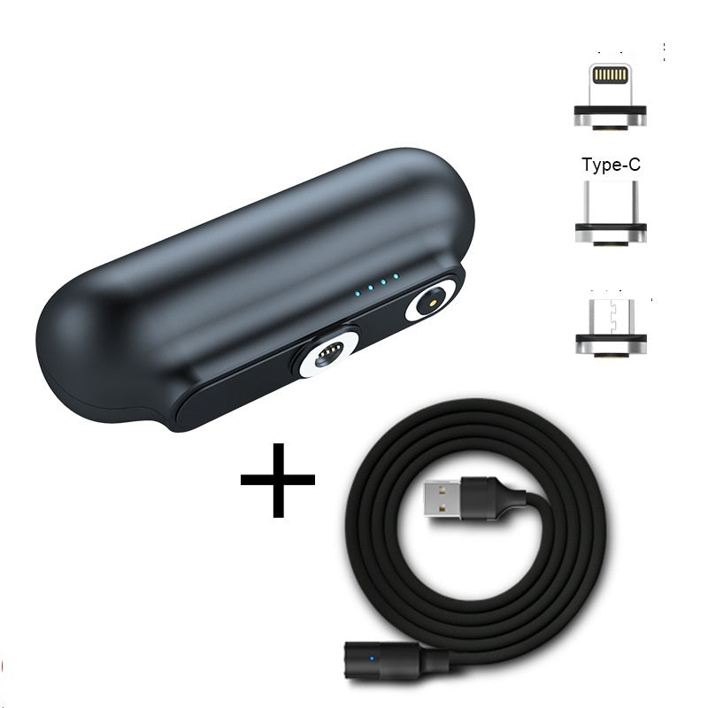 Pocket Portable Magnetic With Plug Capsule Power Bank 2600 Mah Three-In-One Magnetic Mobile Power Customization