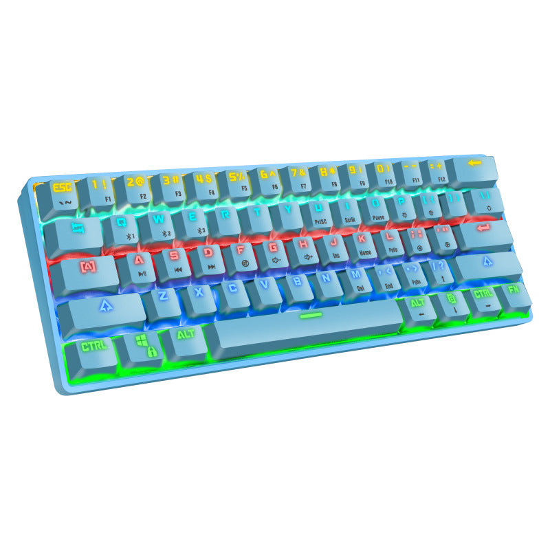 Crack K28 Wireless Bluetooth Mechanical Keyboard Gaming Office Computer Mobile Phone Tablet Notebook Rgb Wired Keyboard