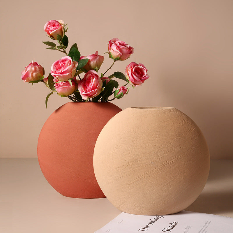 Nordic Ins Style Simple Ceramic Vase Decoration Living Room Flower Arrangement