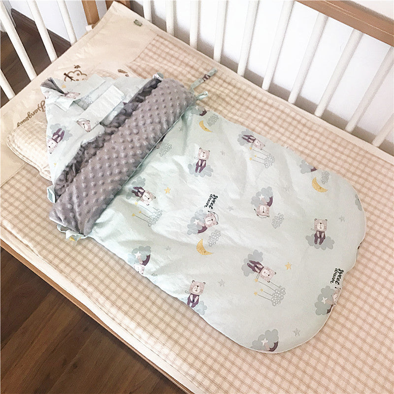 Baby Cotton Beanie Velvet Sleeping Bag Autumn And Winter Thickening
