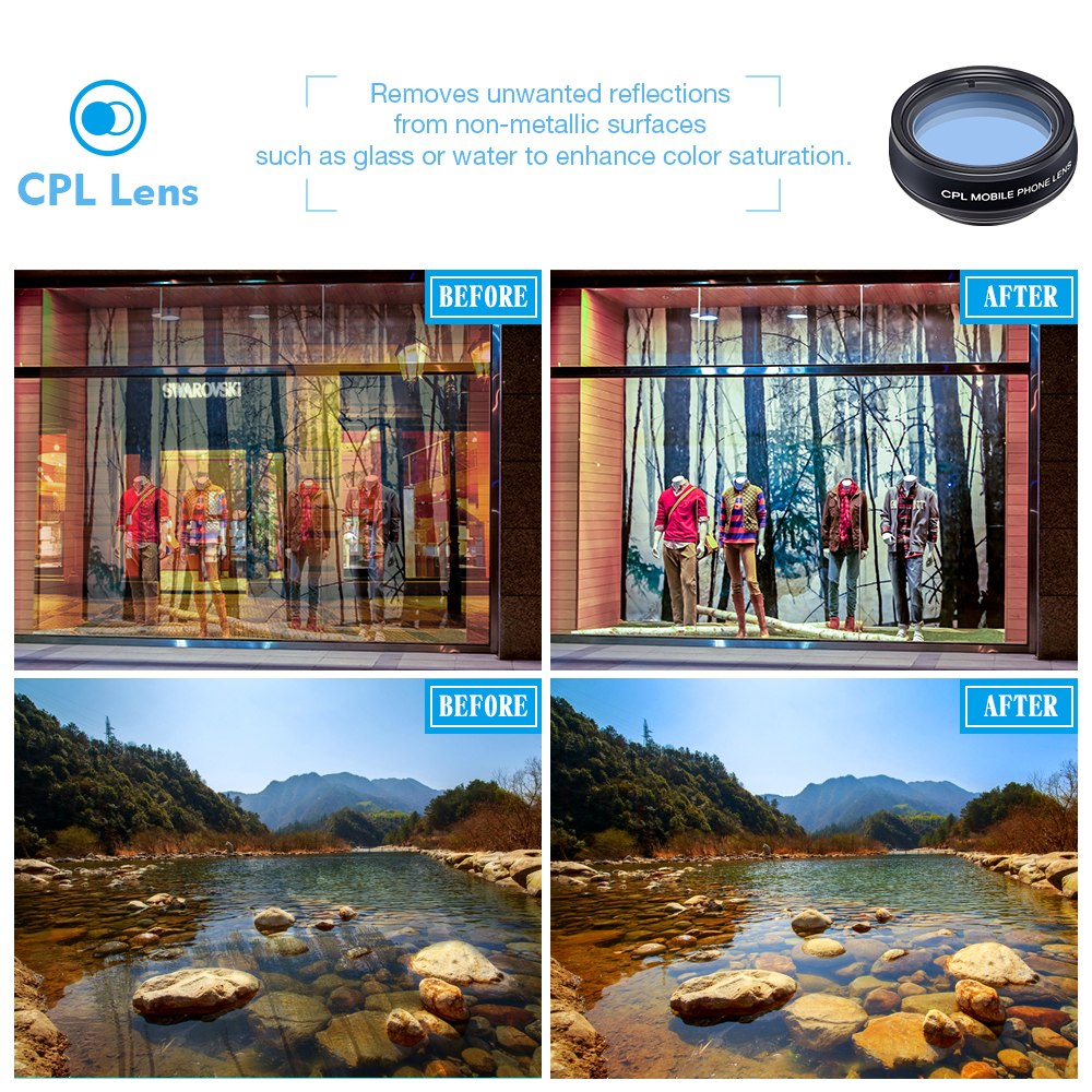 APEXEL Phone lens kit universal 10 in 1 Fisheye Wide Angle macro Lens CPL Filter Kaleidoscope+2X telescope Lens for smartphone