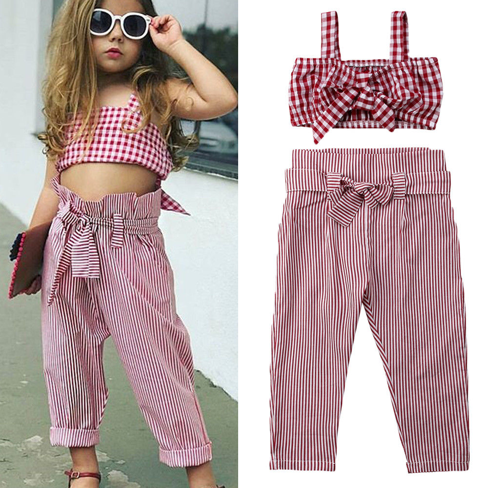 High waist pants + plaid top