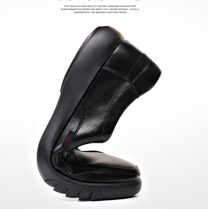 Men's casual plus size leather shoes