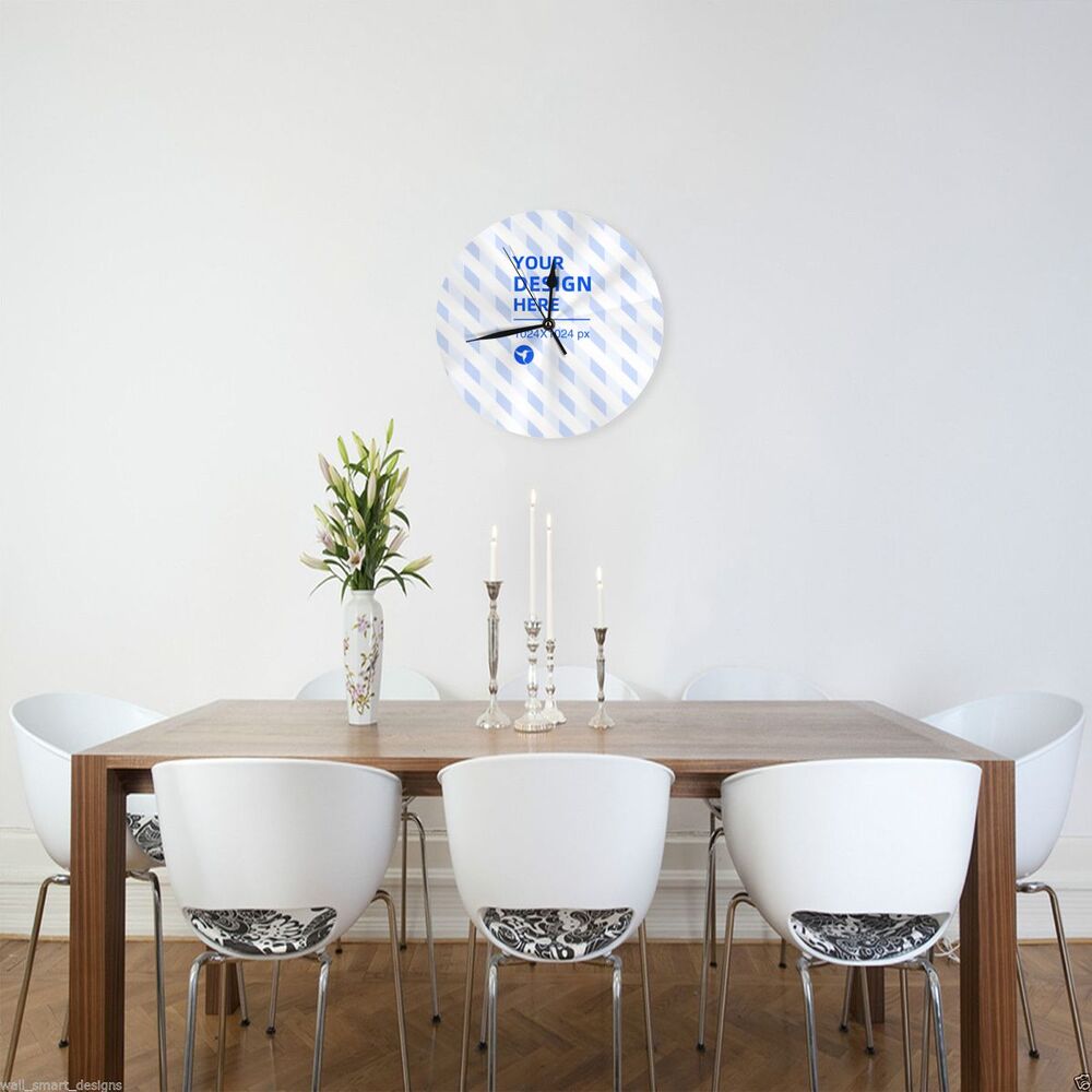 Silent Sweep Second Simple Fashion Round Wall Clock