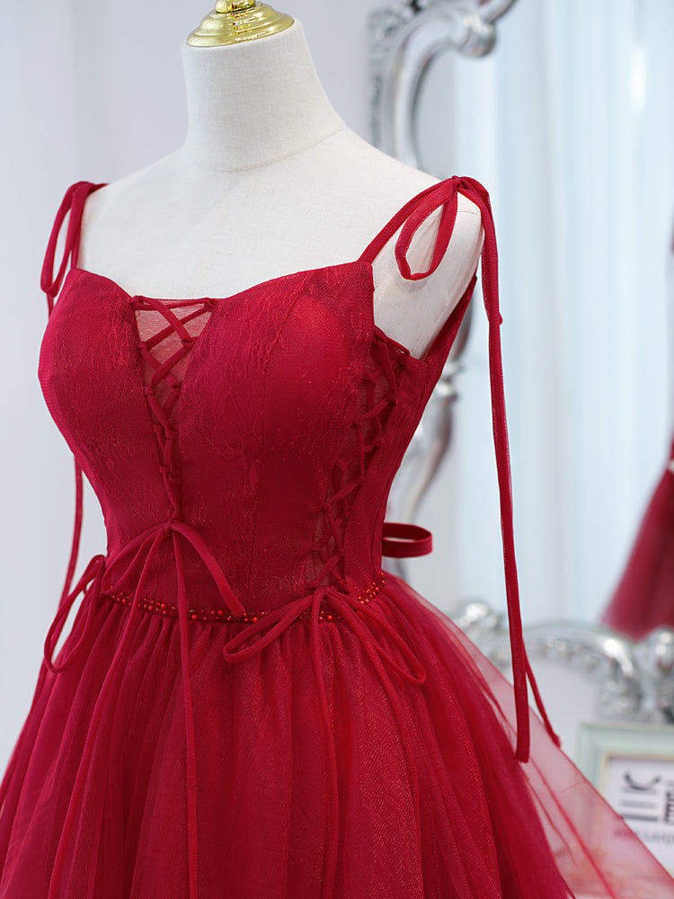 Wine Red Dress Slimming Annual Meeting Niche Light Luxury Wedding