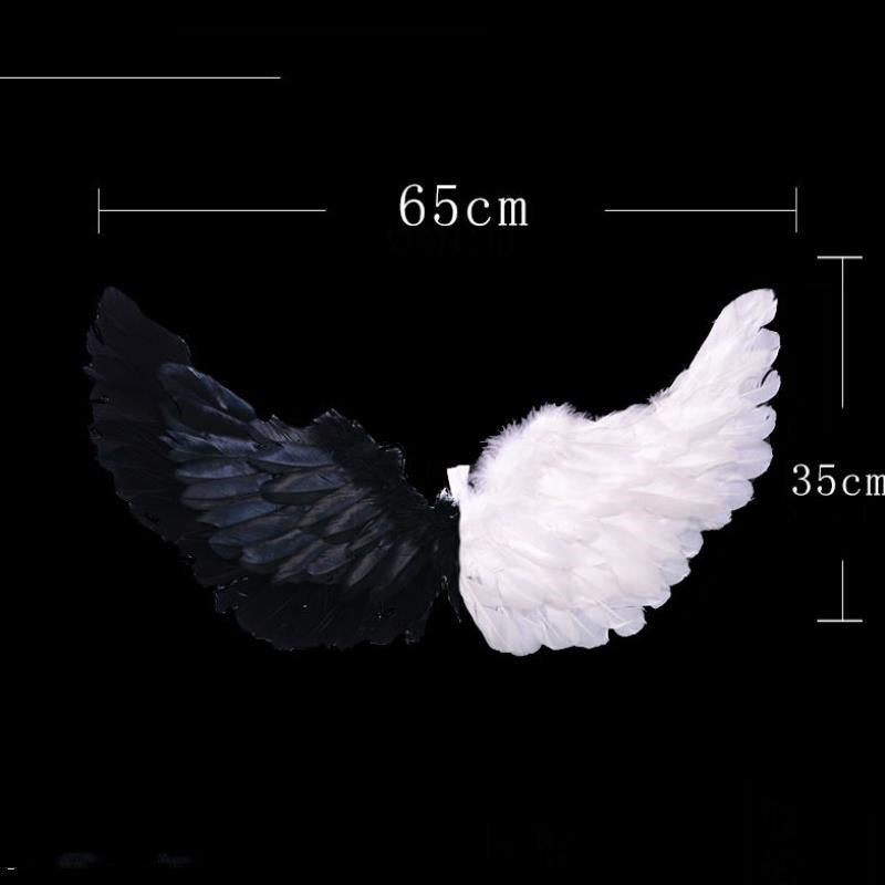 Wings Props Flower Girl Dress Up Halloween Christmas Show Feather Wings