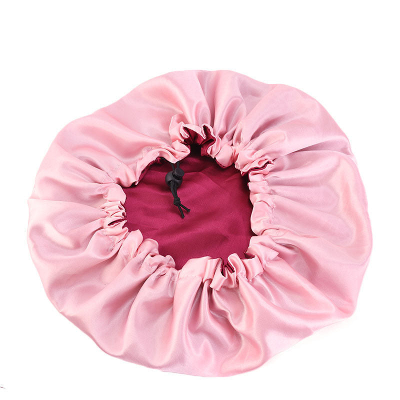 Double color lace night hat