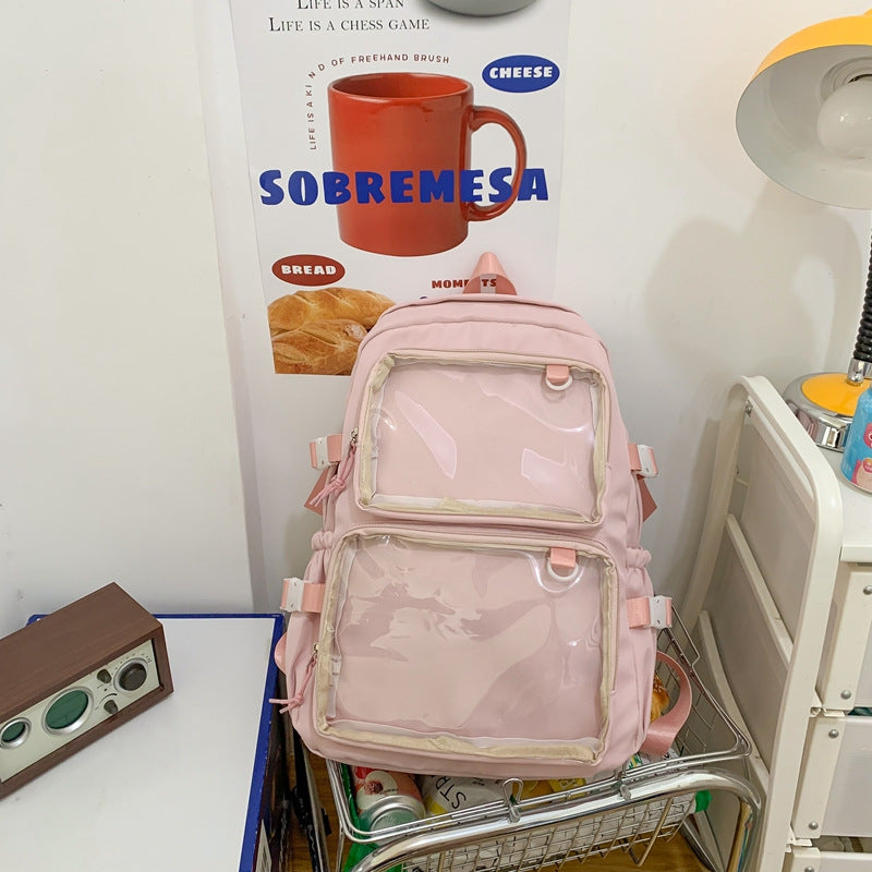 Large Capacity Transparent Shoulder Pain Bag For Girls