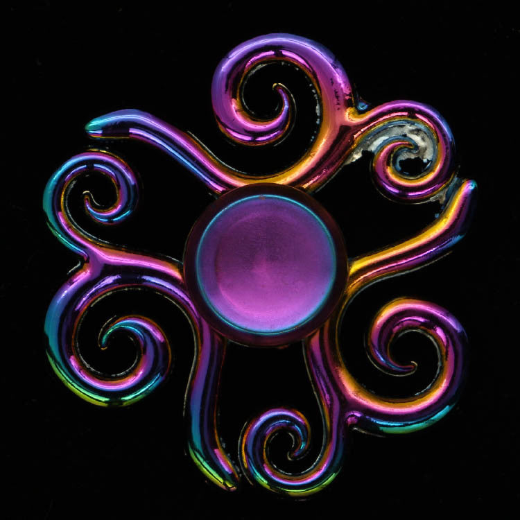 Electroplating colorful fingertip spinning top