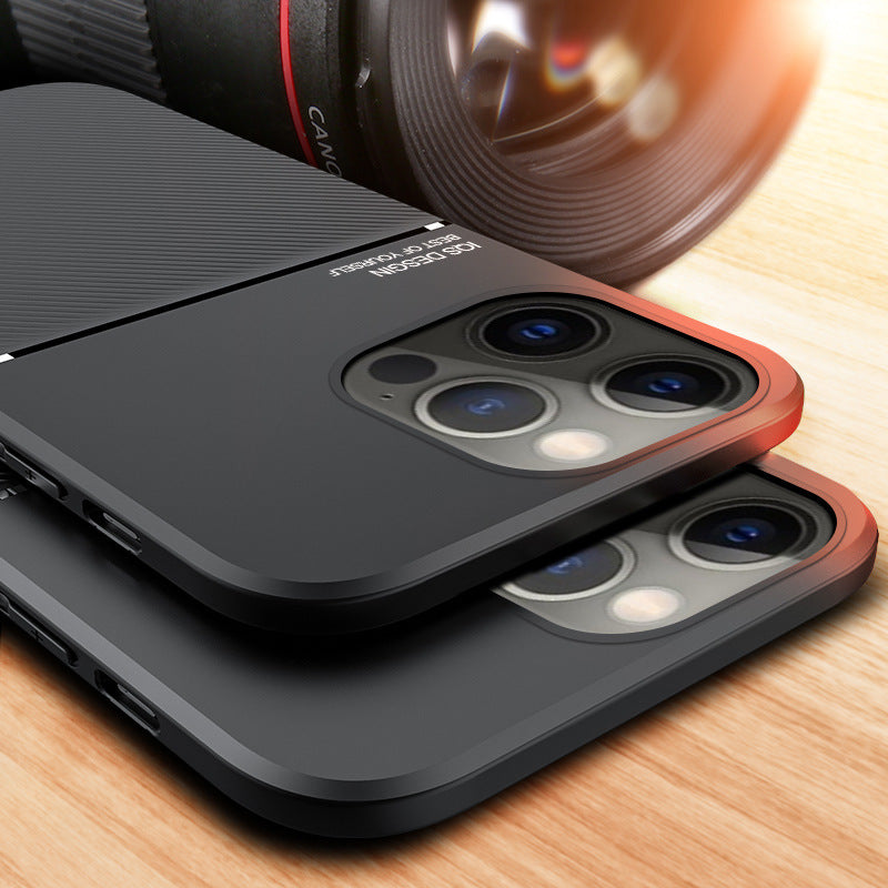 Built-in Magnetic Frosted Shockproof Phone Case