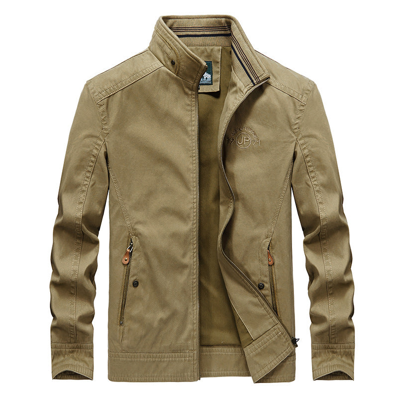 New Men's Casual Jacket Plus Size Stand Collar