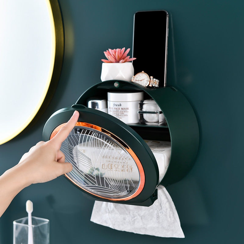 Punch Free Wall Mounted Washcloth Storage Box