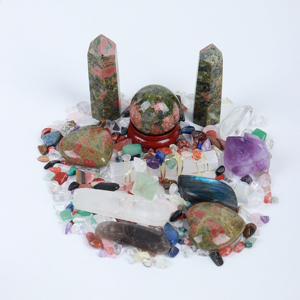 Donghai Natural Crystal Gem Hexagonal Prism Energy Ball Gift Box