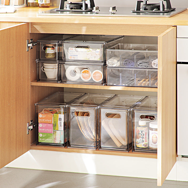 Household Large-capacity Storage Transparent PET Drawer Set