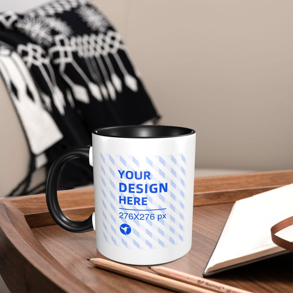 Create Your Own Double Color Comfort Handle Ceramic Mug