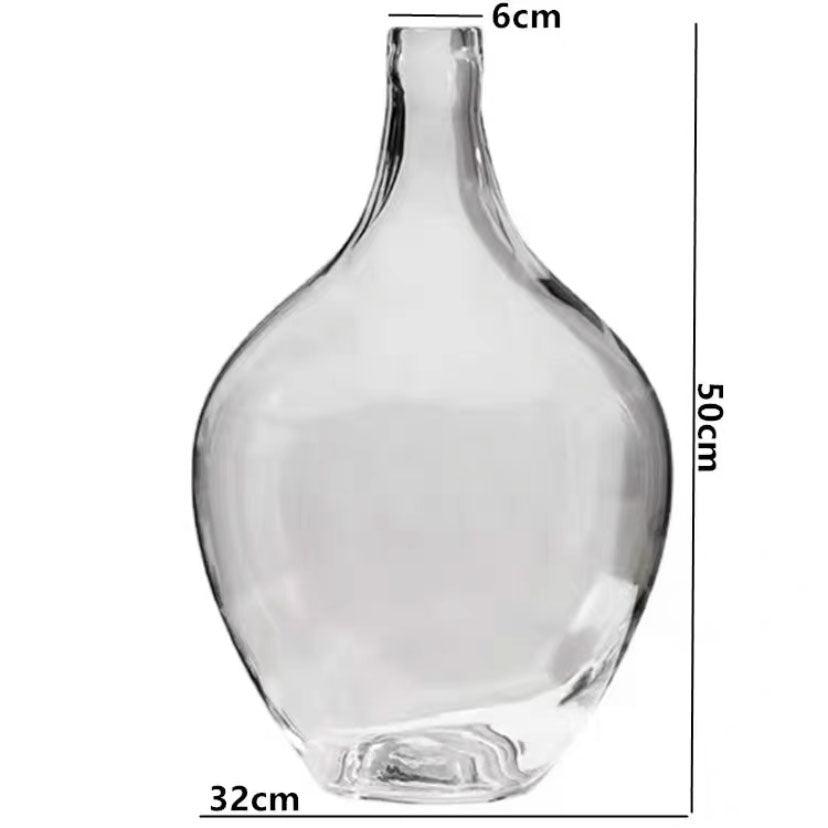 Big Glass Vase Living Room Dried Flowers Nordic Ins Style Glass