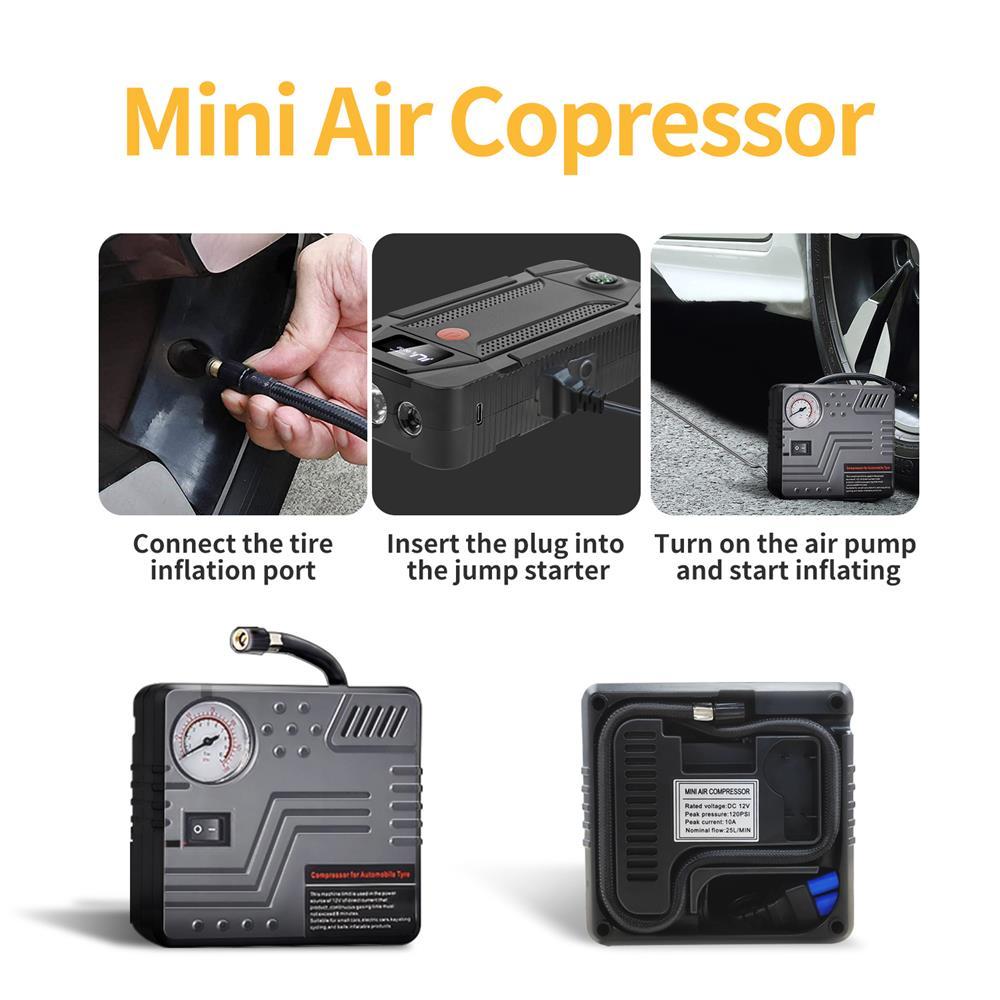 Large Capacity LCD Screen Car Emergency Start Power Supply