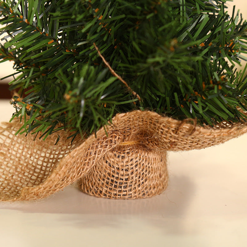 Christmas Tree Linen Bottom Window Table Ornament