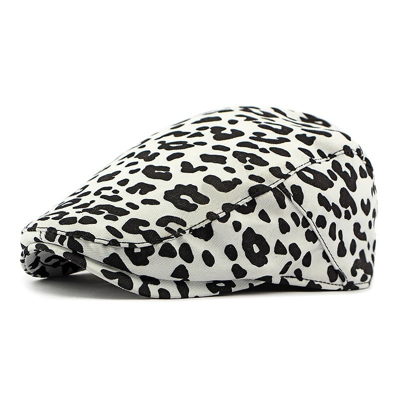 Personalized Ethnic Style Floral Beret Women's British Retro Corduroy