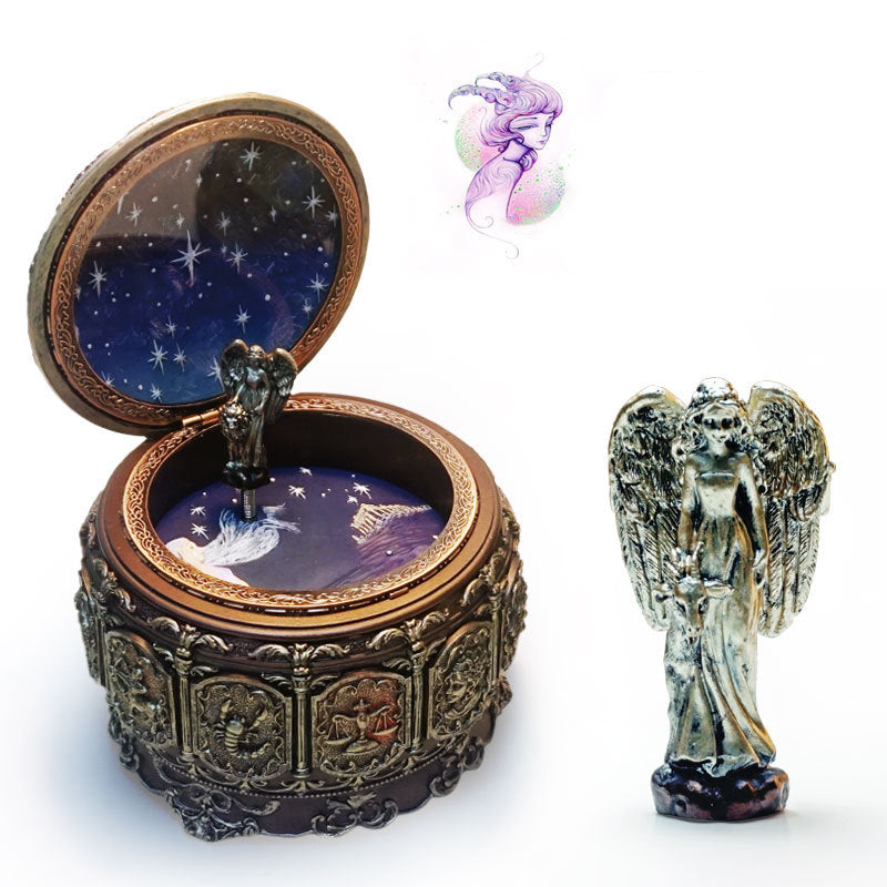 Twelve Constellation Resin Music Box Music Box Crafts Creative Birthday Gift