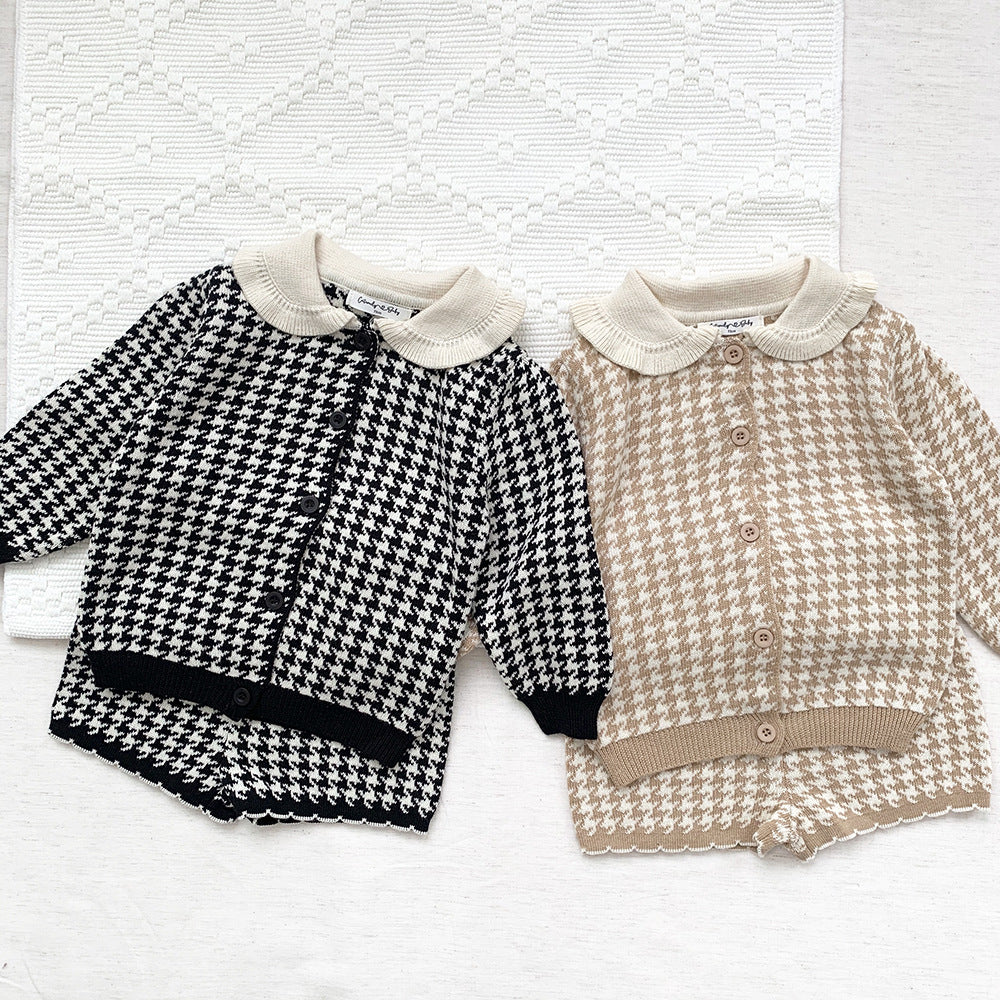 Children's Lotus Neck Shorts Cardigan Jacket