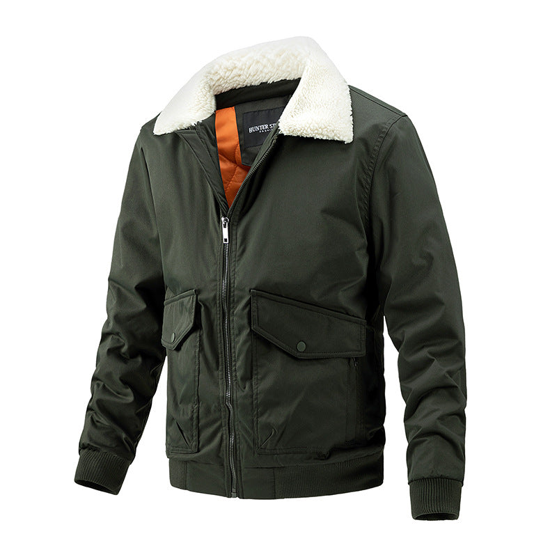Men's Plus Size Thin Cotton Jacket Casual Workwear
