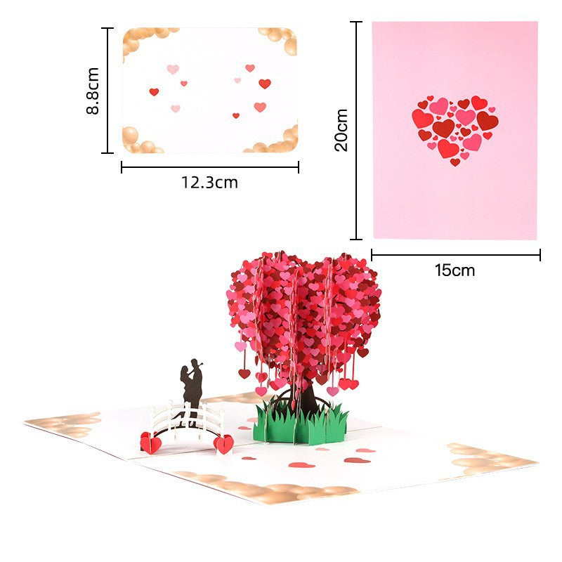 Valentine's Day Stereoscopic Greeting Cards Creative Handmade Paper Carving