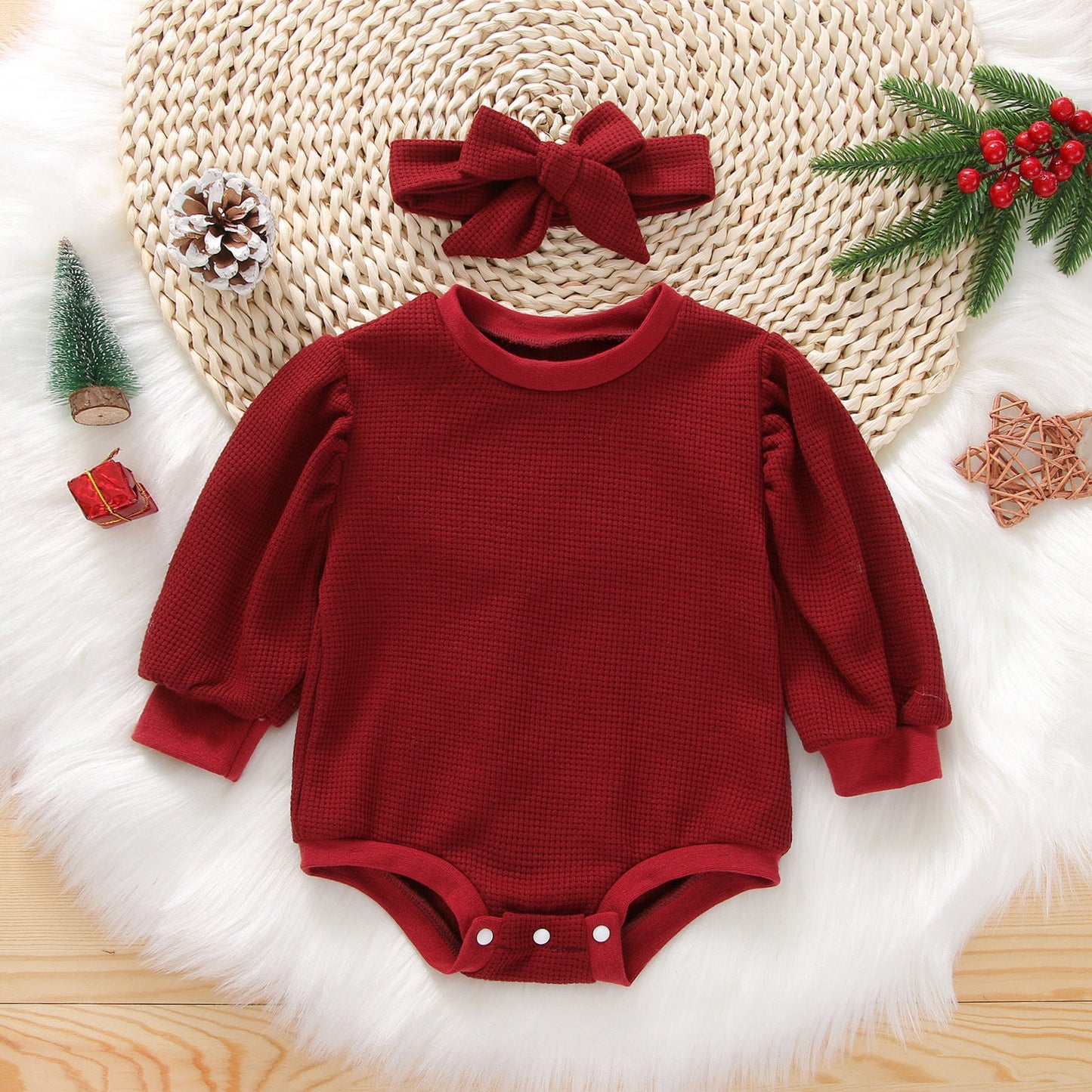 Letter Print Contrast Color Long Sleeve Headwear Jumpsuit Available In Two Colors